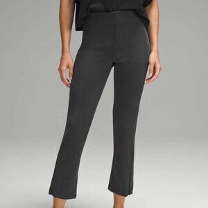 Lululemon Ribbed Softstreme Zip-Leg High-Rise Cropped Pants 25" Black Size 4